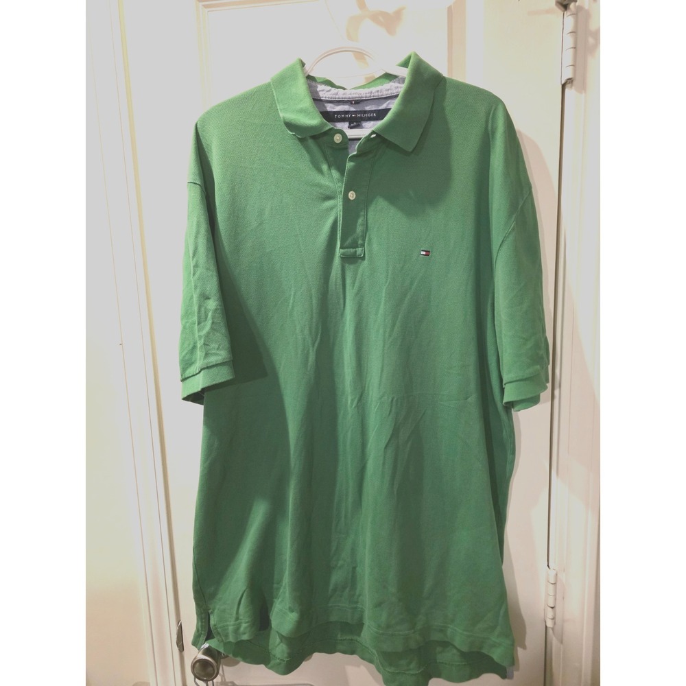 Tommy Hilfiger  Men's Polo SZ‎ XL Green Shirt